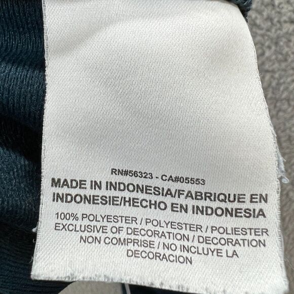 Nike Womens Athletic Workout Pants Blue Logo White Stripe Drawstring M Medium - Picture 15 of 16